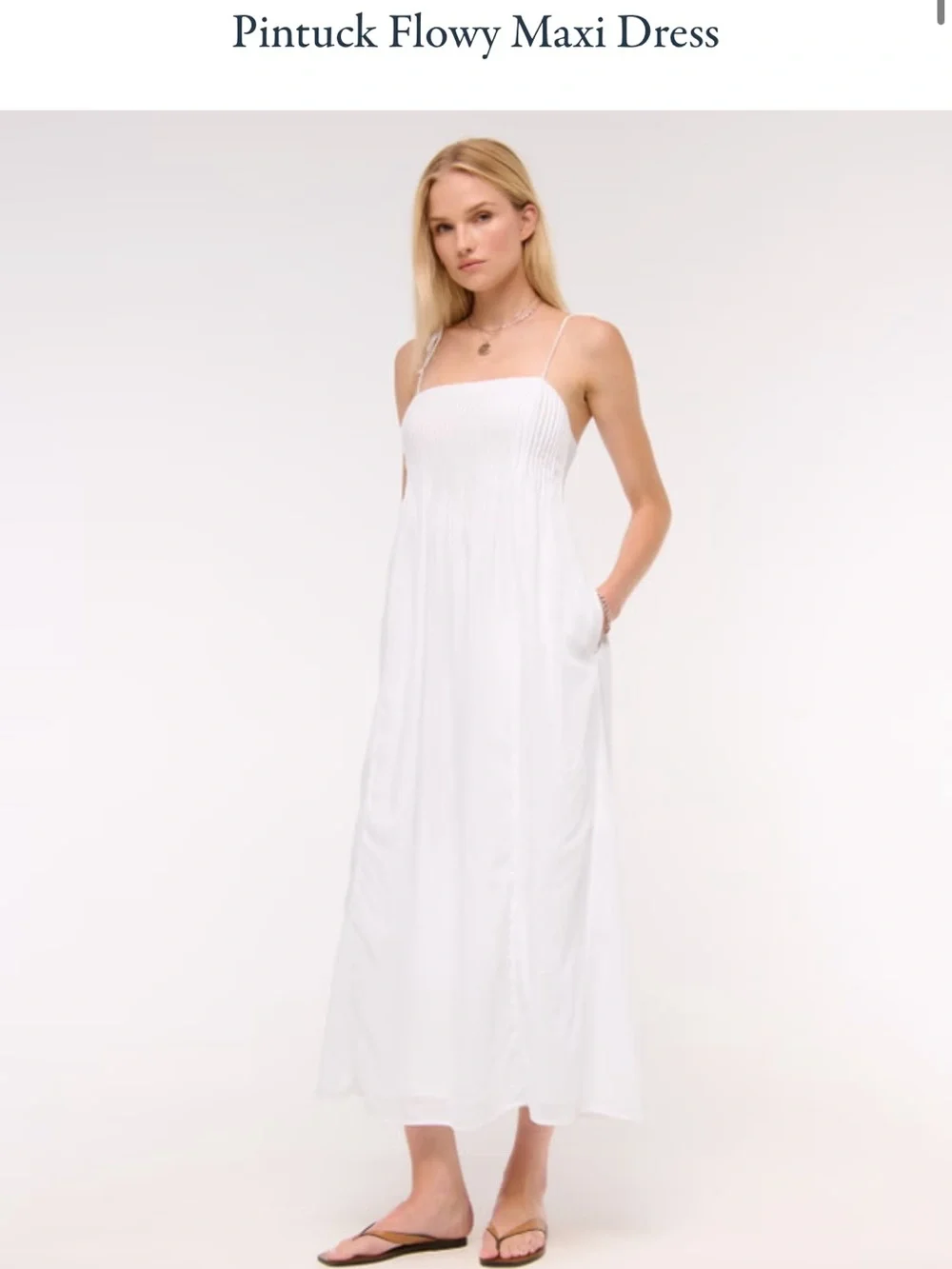Abercrombie & Fitch Women’s Pintuck Flowy Maxi Dress
